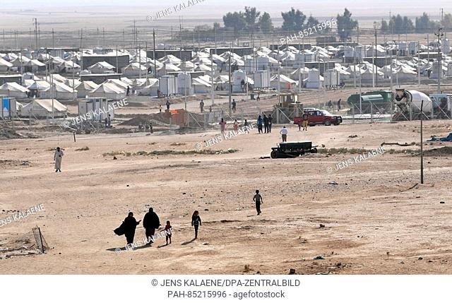 View of the refugee camp Debaga between Erbil and Mossul, Iraq, 18 October 2016. The UN Refugee Relief Organisation expects up to a million refugees due to the...