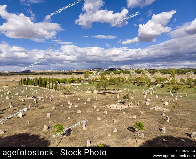 necropolis of ""Las Ruedas"", ancient Vaccea city of Pintia, Padilla de Duero, Valladolid province, Spain