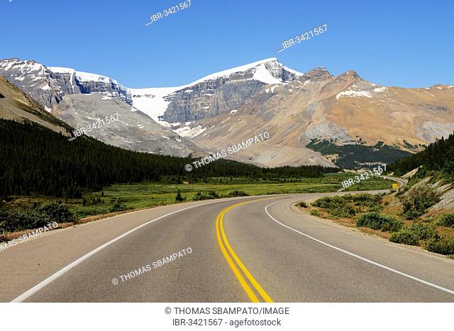 The Icefields Parkway through the Rocky Mountains