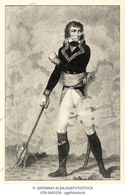Portrait of Barthélemy Catherine Joubert, 1769 â. “ 1799. French general during the French Revolutionary Wars. French Revolution 18th century