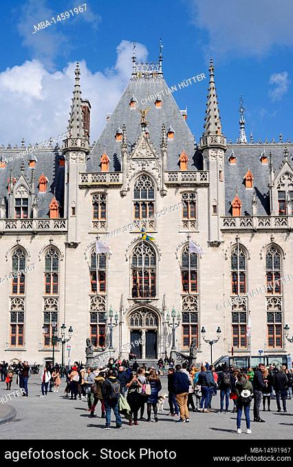 Provinciaal Court, Provincial Court, Grote Markt, Bruges, West Flanders, Flanders, Belgium