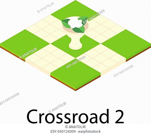 Park crossroad icon. Isometric illustration of park crossroad vector icon for web