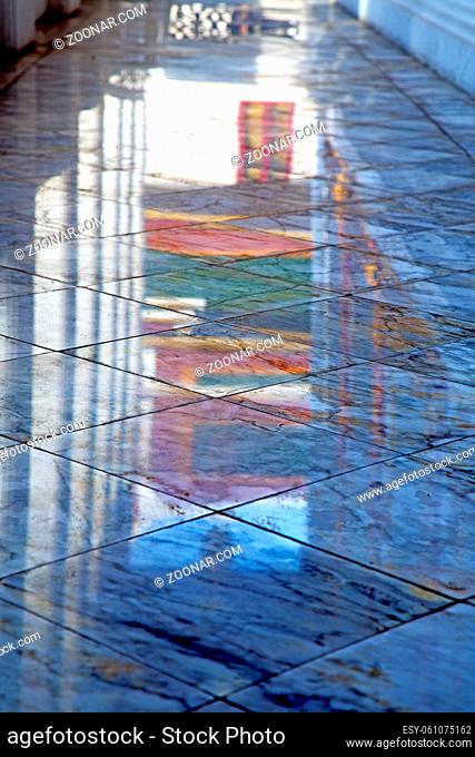 in  asia bangkok  thailand abstract  pavement cross stone step  the    temple reflex