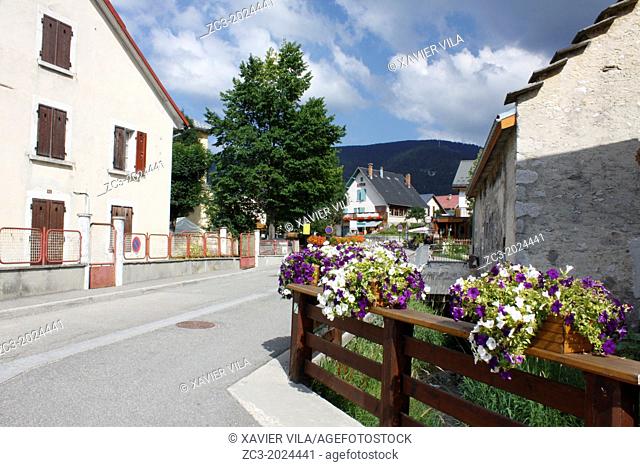 Resort village of Autrans in the Regional Natural Park of Vercors, Isere, Rhone-Alpes, France