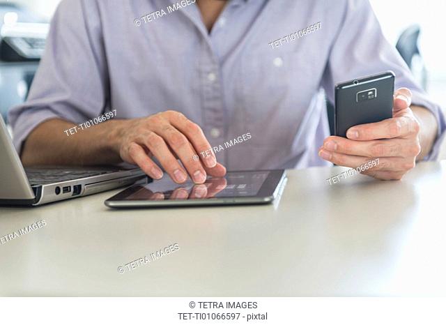 Man using technology in office