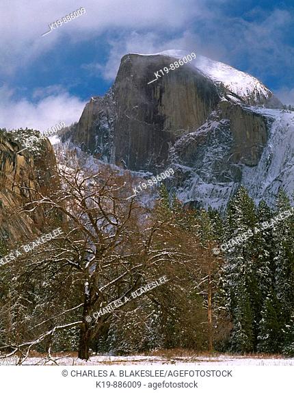 Clearing Storm over Half Dome in Winter, Yosemite National Park, Mariposa County, California, U.S.A