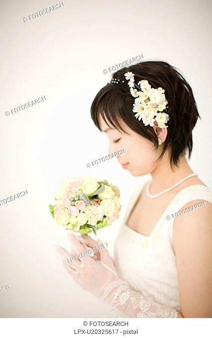 Portrait of Bride With Bouquet