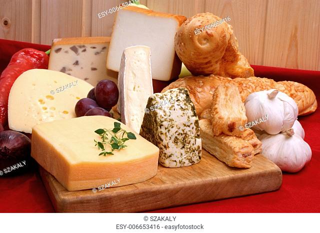cheese platter with some organic fresh cheese