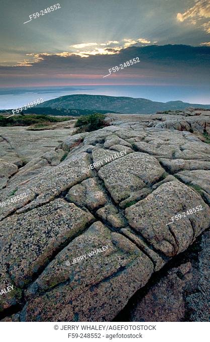 Cadillac Mountain, Sunrise, Acadia National Park, Maine, USA
