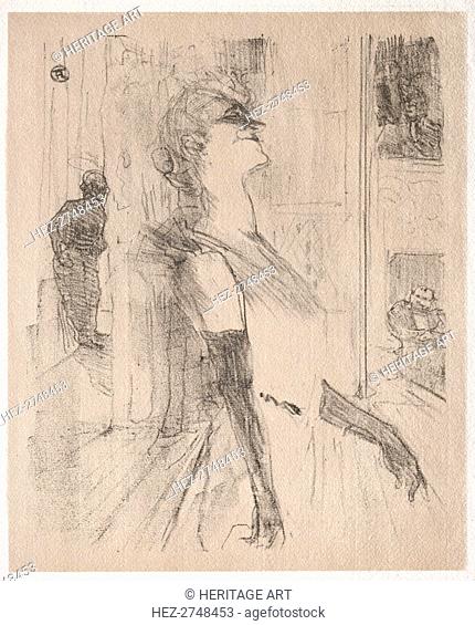 Yvette Guilbert: Sur la scène, 1898. Creator: Henri de Toulouse-Lautrec (French, 1864-1901)