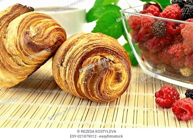 Croissants with berries