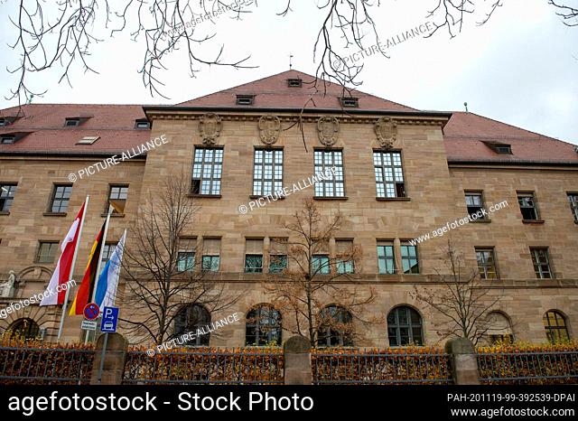 19 November 2020, Bavaria, Nuremberg: View of the Palace of Justice in Nuremberg, where the conference room 600 is located (2nd floor)