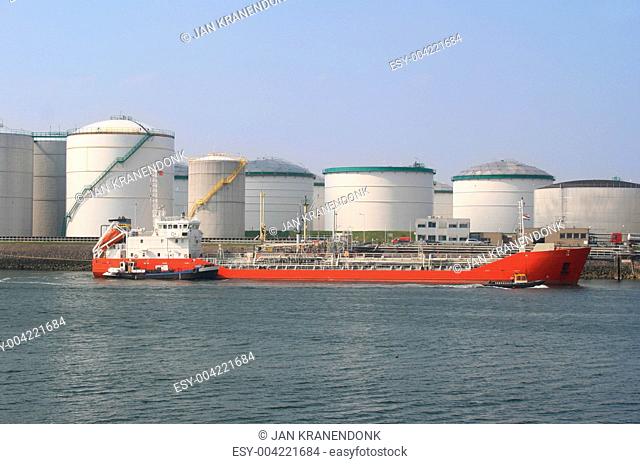 Oil Tanker and Silos
