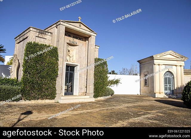family pantheon, Inca municipal cemetery, established in 1820, Majorca, Balearic Islands, Spain