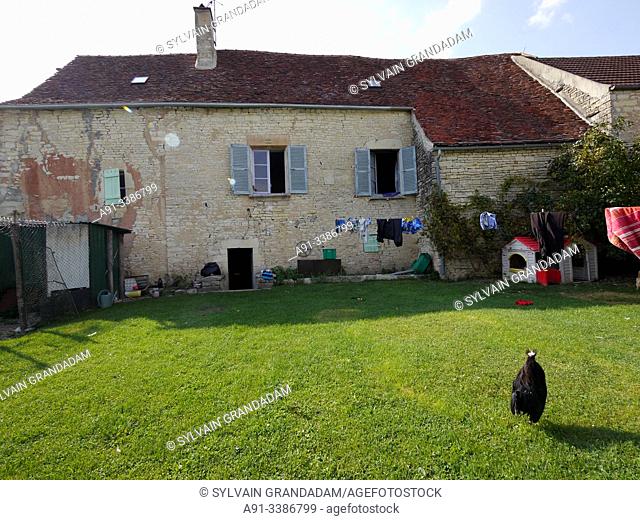 France, Burgundy, Yonne deparement (89), village of Sacy, part of the farm where writer Nicolas Restif de la Bretonne was born and lived