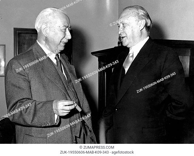June 6, 1955 - Bonn, Germany - West Germany's first chancellor KONRAD ADENAUER began his career in politics as a member of the Cologne City Council