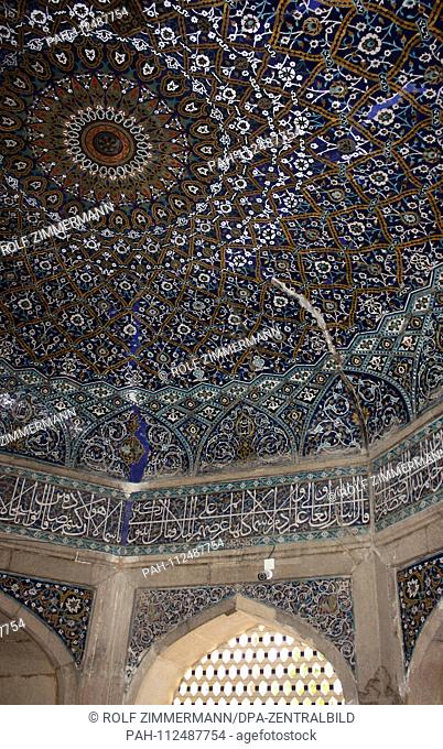 Iran - Shiraz, capital of the central southern province of Fars, the Shah-Cheragh sanctuary can only be visited with an official guide. Taken on 20.10