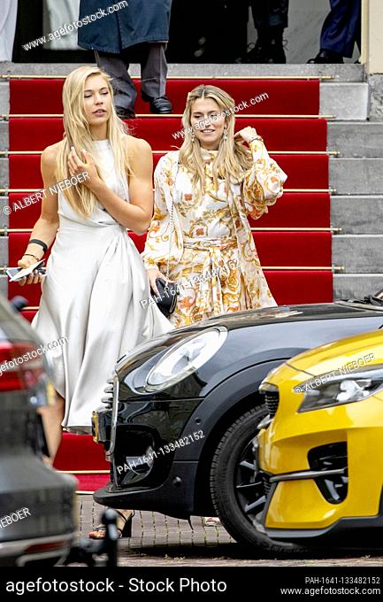 Estavana Polman and Jutta Leerdam leaves at Palace Noordeinde in The Hague, on June 30, 2020, after the Uitblinkerslunch (star lunch)
