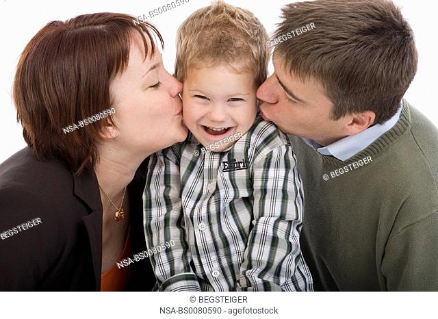 family portrait, parents with son
