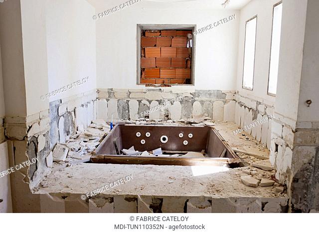 Tunisia - Carthage - The Trabelsi house - close to the Carthage ruins - was looted and destroyed during the Tunisian spring in 2011