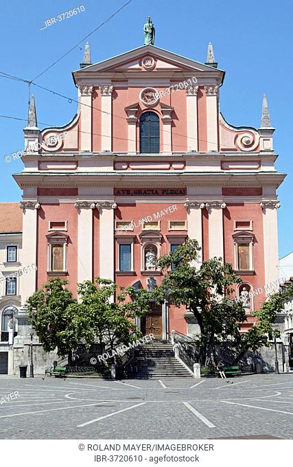 Franciscan Church of the Annunciation, Prešeren Square, Ljubljana, Slovenia