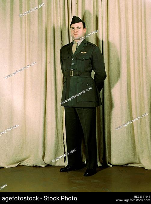 Marine Corps Major in winter uniform, World War II, between 1941 and 1945. Creator: Howard Hollem