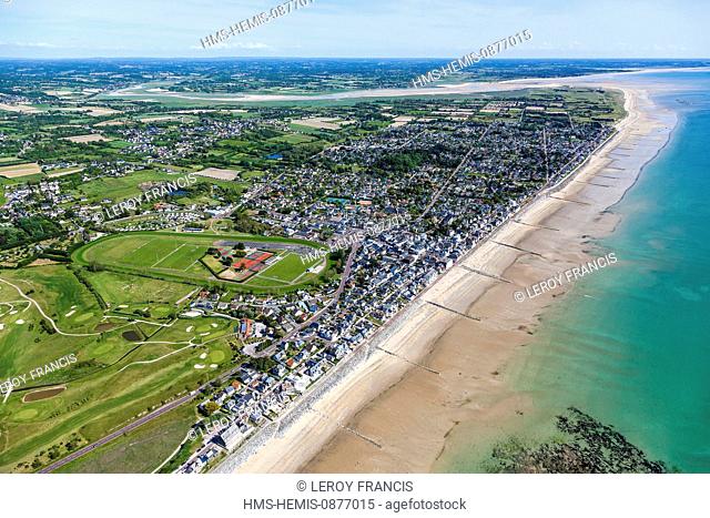 France, Manche, Agon Coutainville (aerial view)