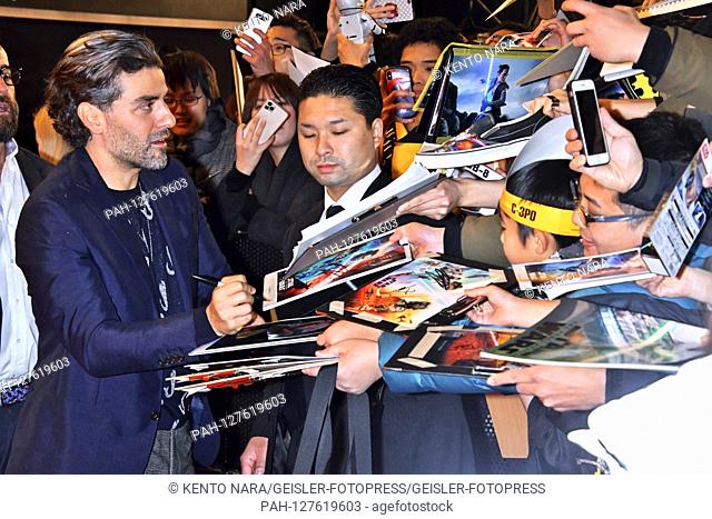 Oscar Isaac at the premiere of the movie 'Star Wars: Episode IX - The Rise of Skywalker / Star Wars: Episode IX - The Rise of Skywalkers' in Roppongi Hills