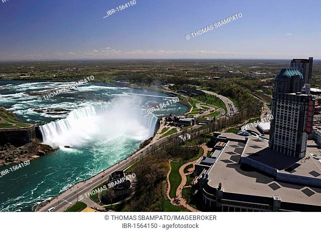 Niagara Falls seen from the Skylon Tower, Ontario, Canada