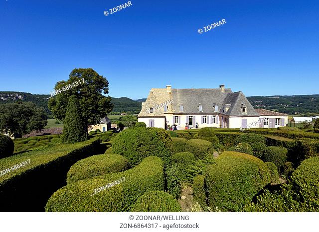 Garten Marqueyssac Gemeinde Vezac Departement Dordogne Region Perigord Frankreich Europa | Les Jardins suspendus de Marqueyssacoverhanging Gardens of...