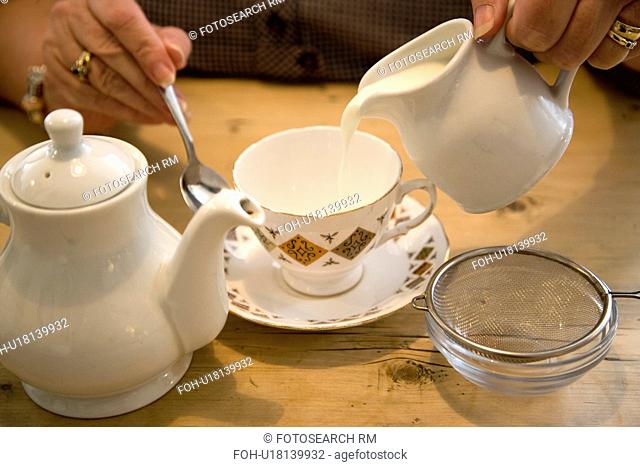 Pouring a cup of tea