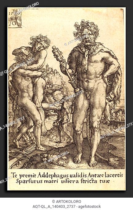 Heinrich Aldegrever (German, 1502 - 1555-1561), Hercules and Anthaeus, 1550
