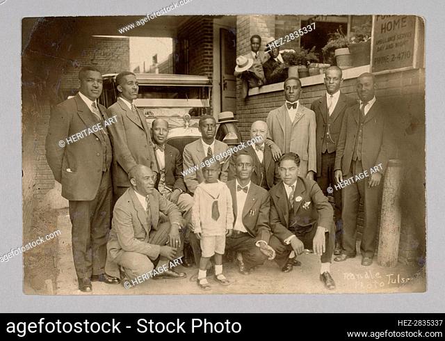 Photographic print of men gathered for State Funeral Directors' meeting, 1926. Creator: Unknown