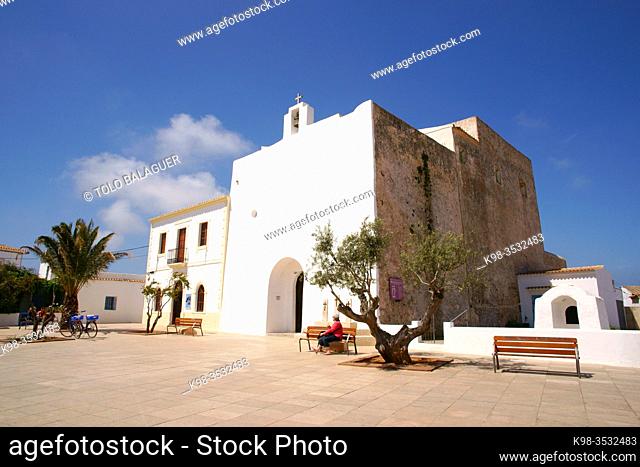 Iglesia de Sant Francesc Xavier (s. XVIII). Formentera. Balearic Islands. Spain