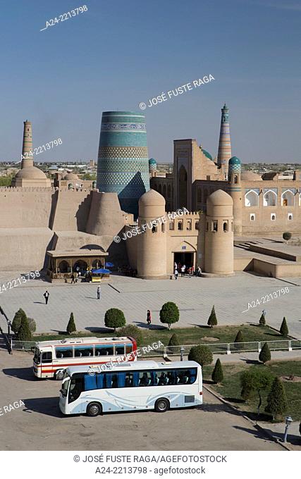 Uzbekistan , , Khorezm Region, Khiva City, Itchan Kala, Kalta Minor Minaret (W.H.) Western Gate