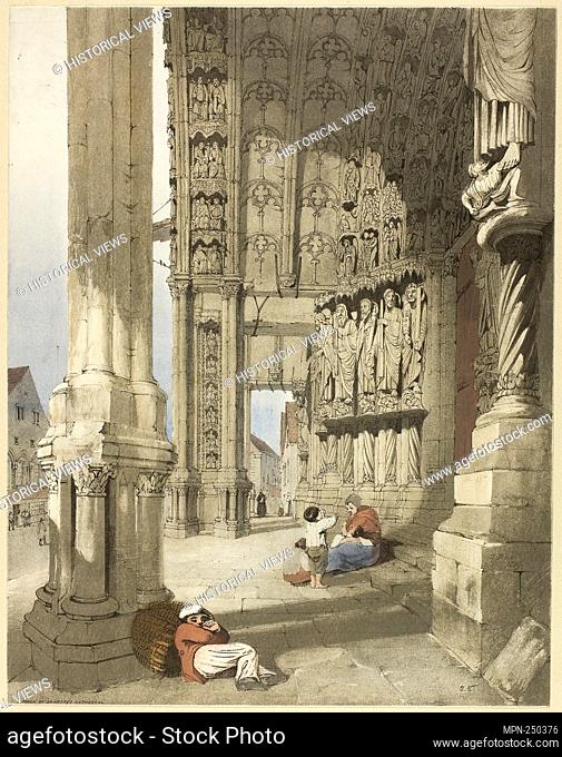 Notre Dame, Chartres - 1839 - Thomas Shotter Boys (English, 1803-1874) published by Charles Joseph Hullmandel (English, 1789-1850) - Artist: Thomas Shotter Boys