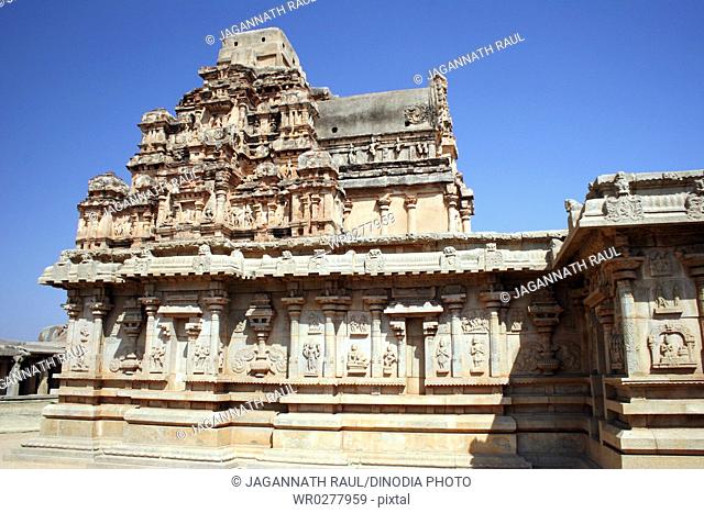 Main temple of Hajara Rama , Hampi Vijayanagar ruins , Karnataka , India