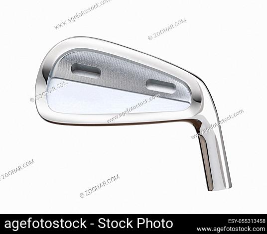 Blank Golf Club Iron Head Back Isolated on a White Background