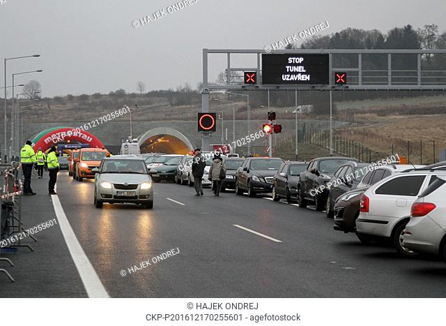 The last completed 12-km section of the Czech D8 motorway connecting Prague with Saxony was ceremonially opened in the presence of President Milos Zeman and a...