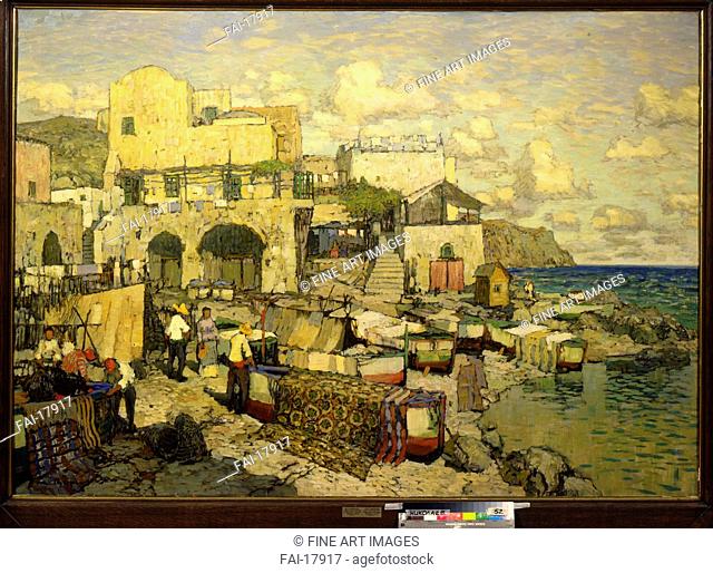 View of the Capri Island. Gorbatov, Konstantin Ivanovich (1876-1945). Oil on canvas. Realism. Regional W. Wereshchagin Art Museum, Mykolaiv