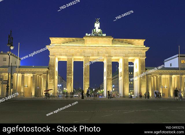 Brandenburg Gate at Night, Berlin, Germany