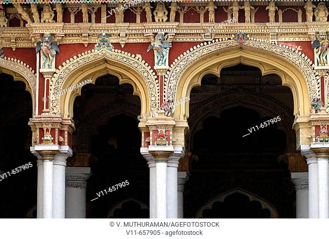 The Thirumalai Nayak Palace was built by King Thirumalai Nayak, one of the Madurai Nayak rulers in 1636 AD in the city of Madurai, India