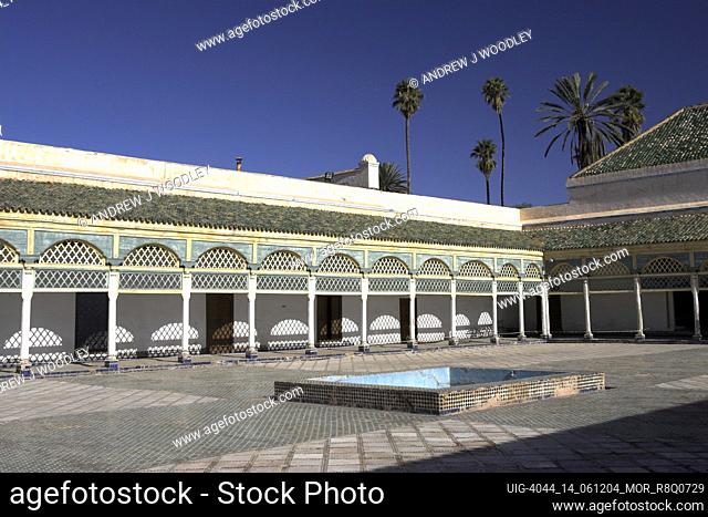 Courtyard of Honour Palais de la Bahia Marrakech Morocco