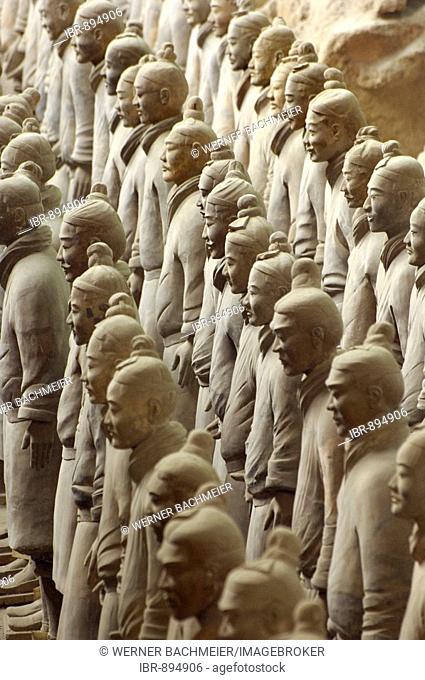 Terracotta Warriors from the grave site of Emperor Qin Shihuangdi near Xi'an, Shaanxi province, China, Asia