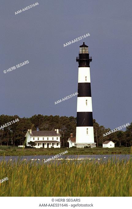 Lighthouse on Bodie Island Cape Hatteras National Seashore Recreation Area, NC, North Carolina