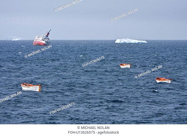 Rescue operation for sinking ship MV Explorer in Antarctica