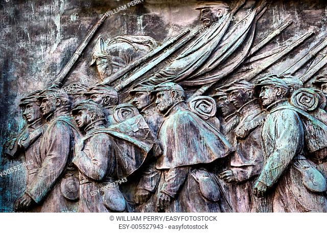 Union Soldiers Charging Ulysses US Grant Civil War Memorial Capitol Hill Washington DC. Created by Henry Shrady and dedicated in 1922