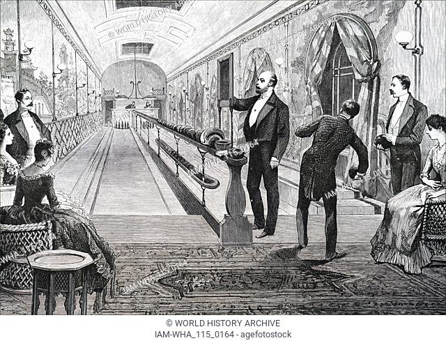 Illustration depicting King Edward VII (1841-1910) bowling at Sandringham House. Dated 19th century