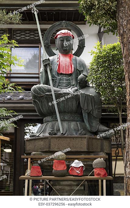 Bronze Rokujizo, Enmei Jizo Son, guardian deity statue at Zenko-ji Temple