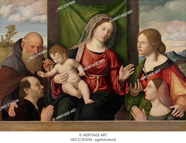 Virgin and Child with Saints and Donors, c. 1515. Creator: Giovanni Battista Cima da Conegliano (Italian, ca. 1459-1518); Workshop, and